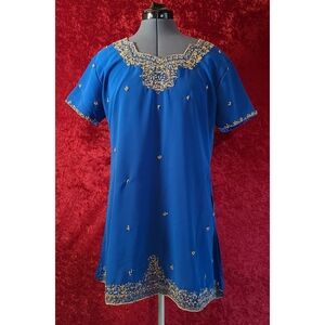 Indian Sari Blue Dress
